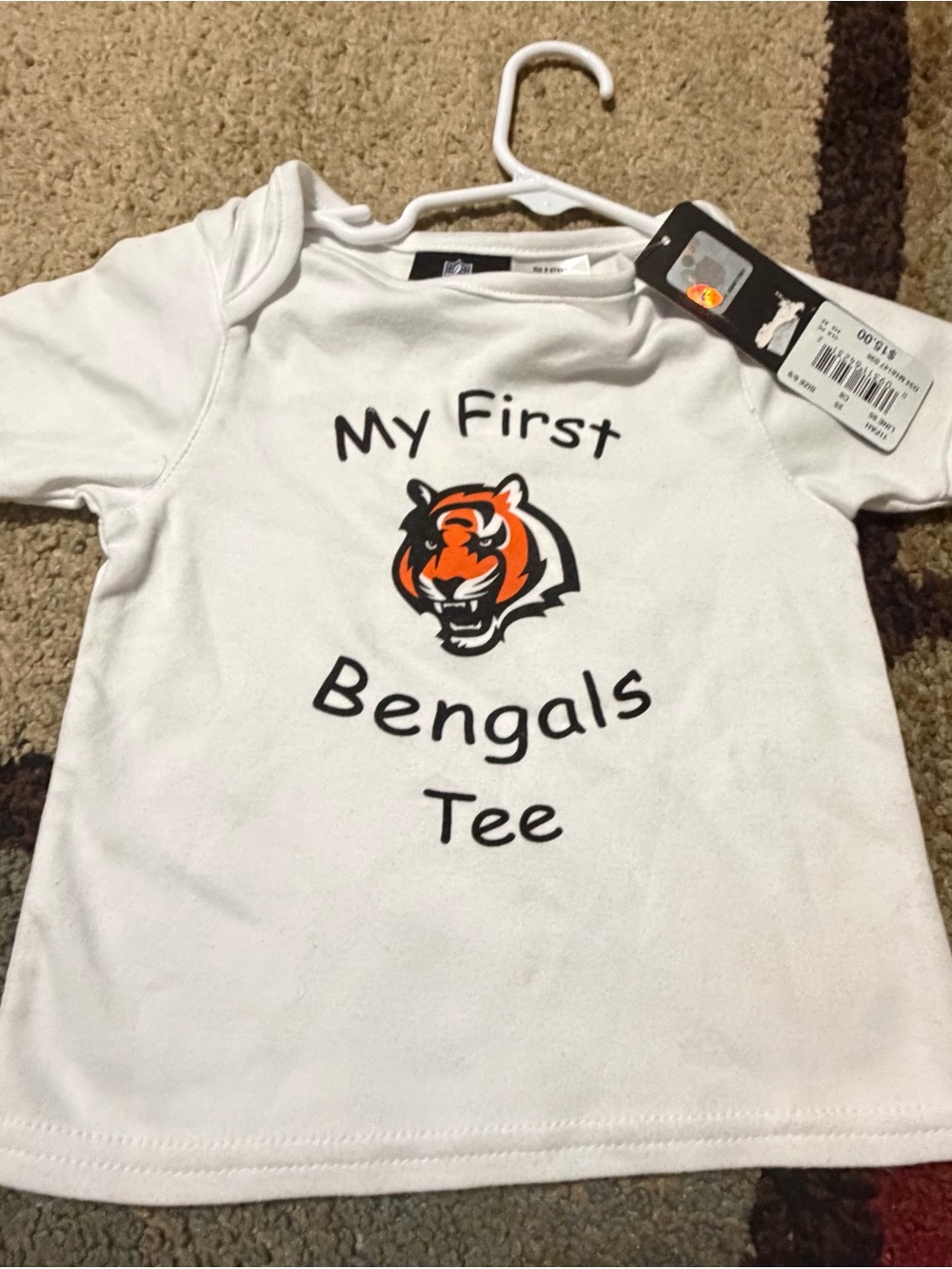 My First Bengals Tee - White Kids Shirt